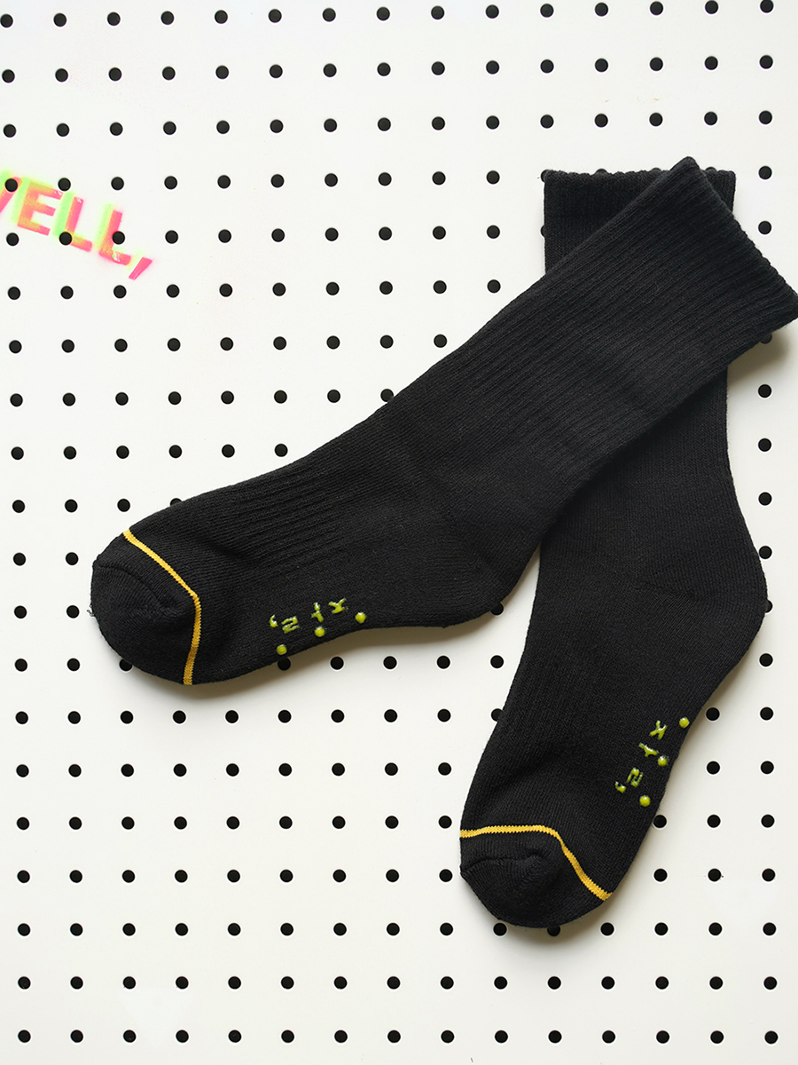yellow line socks